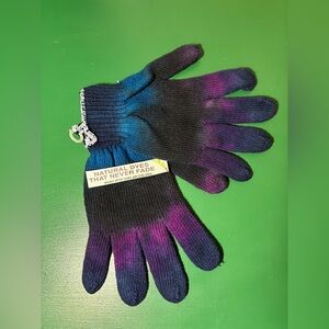 Multicolor Tie Dyed Cotton Knit Gloves